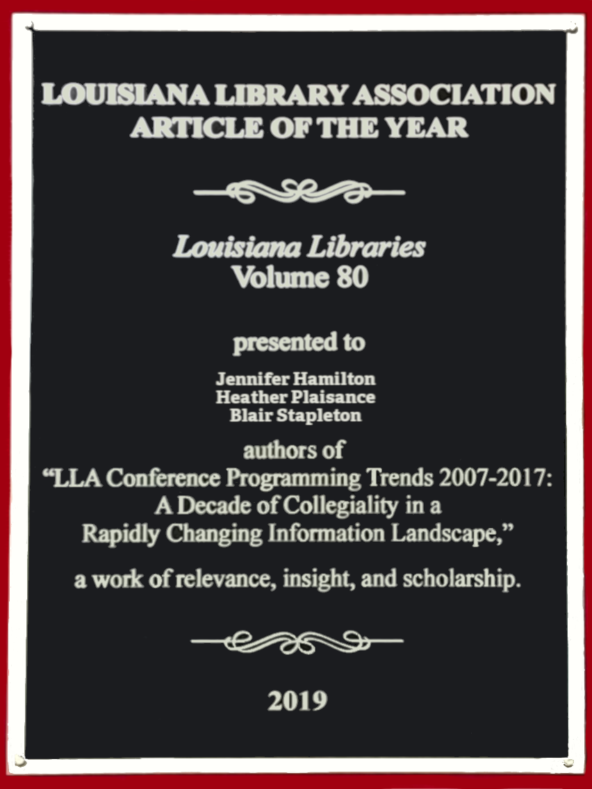 LLA - Article of the Year - 2019