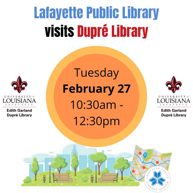 Event - Lafayette Public Library to visit Dupré Library - Spring 2024
