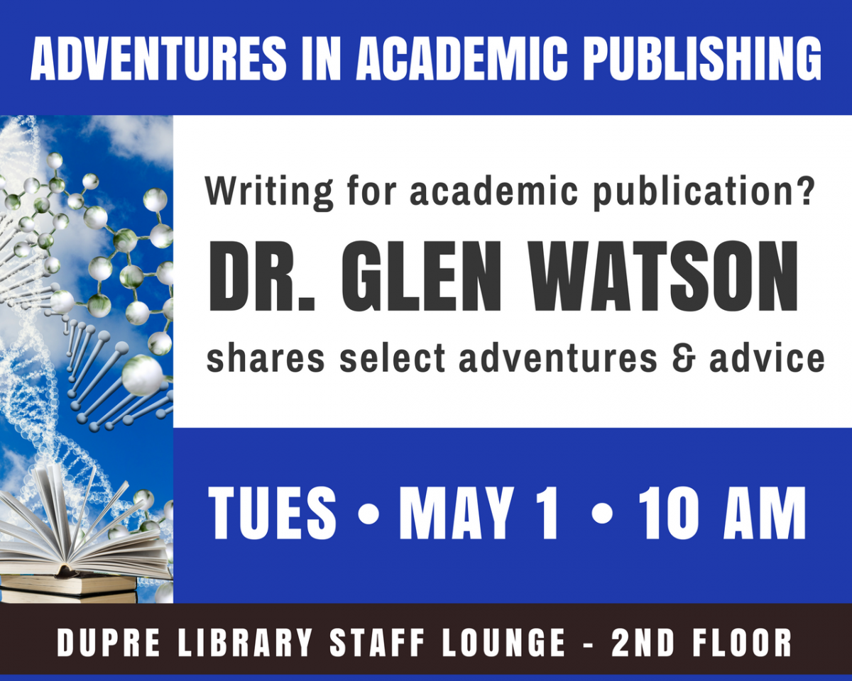 Flyer: Adventures in Academic Publishing - 2018 Spring
