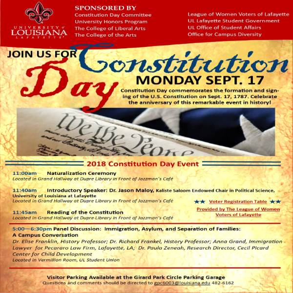 Flyer: Constitution Day - 2018 Fall