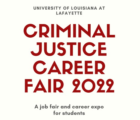 Flyer: Criminal Justice Career Fair - 2022 Spring
