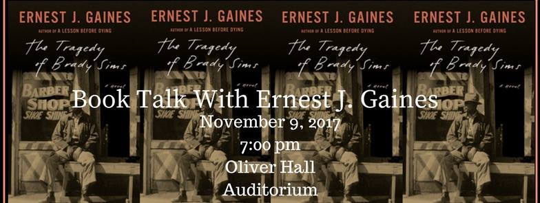 Flyer: Gaines Book Talk - 2017 Fall