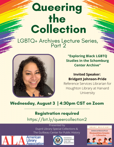 Flyer: Programs - Queering the Collection - Part 2 - 2022 Summer