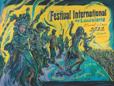 2022 Official Festival International de Louisiane Poster